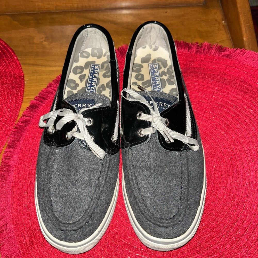 Sperry Men's Black and Gray Boat Shoes